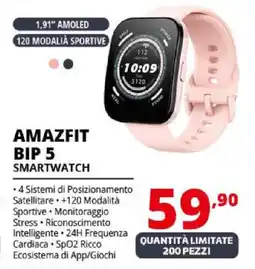 Comet Amazfit BIP 5 smartwatch offerta