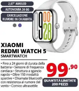 Comet XIAOMI Redmi watch 5 smartwatch offerta