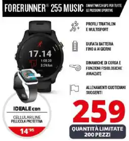 Comet Forerunner 255 music smartwatch gps per tutte le passioni sportive offerta
