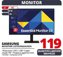 Comet SAMSUNG MONITOR LS27D300GAUXEN offerta