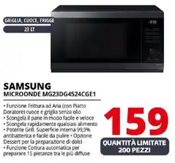 Comet SAMSUNG MICROONDE MG23DG4524CGE1 offerta