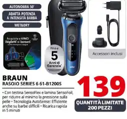 Comet Braun rasoio series 6 61-B1200S offerta