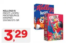 Sisa Kellogg's froot loops/ frosties/rice krispies offerta