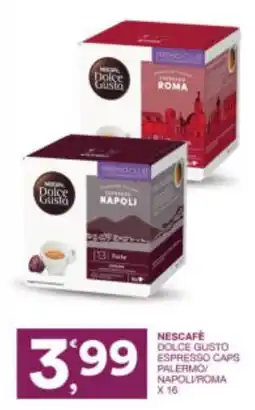 Sisa Nescafe dolce gusto espresso caps palermo napoli/roma offerta