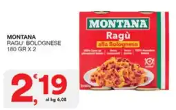 Sisa Montana ragu bolognese offerta