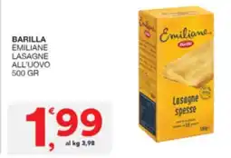 Sisa Barilla emiliane lasagne all'uovo offerta