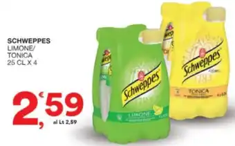 Sisa Schweppes limone/ tonica offerta