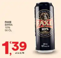 Sisa Faxe birra 10% offerta