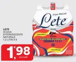 Sisa Lete acqua effervescente naturale offerta
