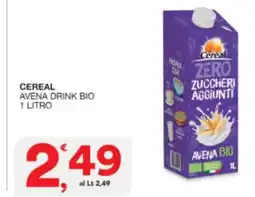 Sisa Cereal avena drink bio offerta