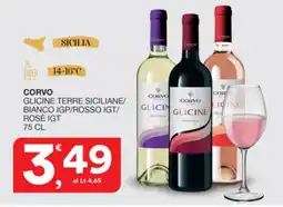 Sisa Corvo glicine terre siciliane/ bianco igp/rosso igt/ rosè igt offerta