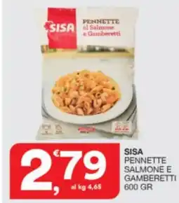 Sisa Sisa pennette salmone e gamberetti offerta