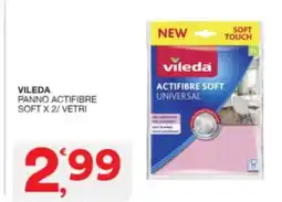 Sisa Vileda panno actifibre soft x 2/vetri offerta