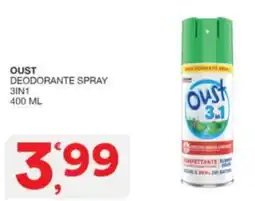 Sisa Oust deodorante spray 3in1 offerta