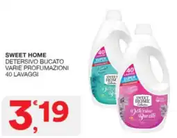 Sisa Sweet home detersivo bucato varie profumazioni 40 lavaggi offerta