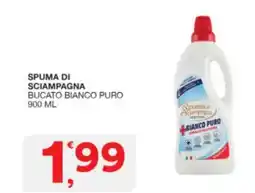 Sisa Spuma di sciampagna bucato bianco puro offerta