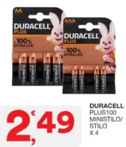 Sisa Duracell plus100 ministilo/ stilo x 4 offerta