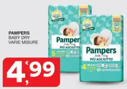 Sisa Pampers baby dry varie misure offerta