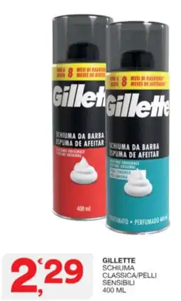 Sisa Gillette schiuma classica/pelli sensibili offerta
