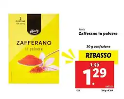 Lidl Kania Zafferano in polvere offerta