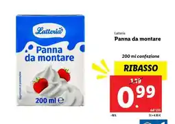 Lidl Latteria Panna da montare offerta