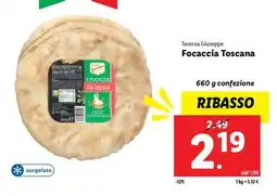 Lidl Taverna Giuseppe Focaccia Toscana offerta