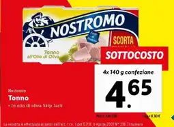Lidl Nostromo Tonno offerta