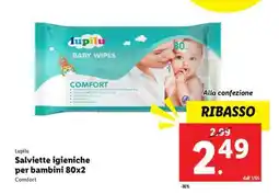 Lidl Lupilu Salviette igieniche per bambini 80x2 offerta