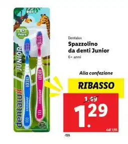 Lidl Dentalux Spazzolino da denti Junior offerta