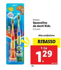 Lidl Dentalux Spazzolino da denti Kids offerta
