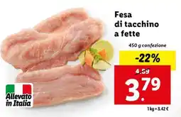 Lidl Fesa Di Tacchino A Fette offerta
