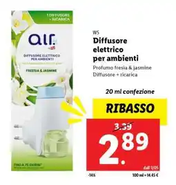 Lidl W5 Diffusore elettrico per ambienti offerta