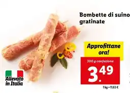 Lidl Bombette di suino gratinate offerta