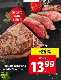 Lidl Tagliata Di Bovino Adulto Scottona offerta