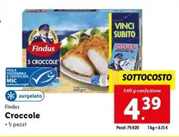 Lidl Findus Croccole offerta