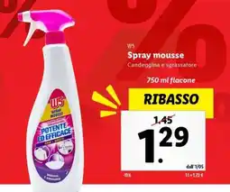 Lidl W5 Spray mousse offerta