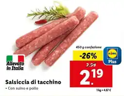 Lidl Salsiccia di tacchino offerta