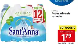 Lidl Sant'Anna Acqua Minerale Naturale offerta