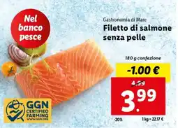 Lidl Filetto di salmone senza pelle offerta