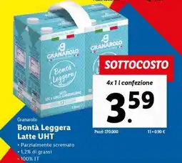 Lidl Granarolo Bontà Leggera Latte UHT offerta