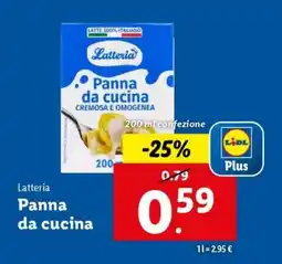 Lidl Latteria Panna da cucina offerta