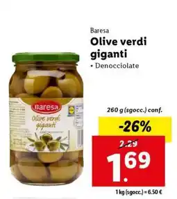 Lidl Baresa Olive verdi giganti offerta