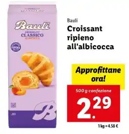 Lidl Bauli Croissant ripieno all'albicocca offerta