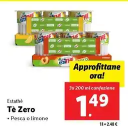 Lidl Estathè Tè Zero offerta