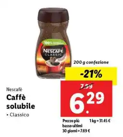 Lidl Nescafé Caffè Solubile offerta