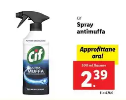 Lidl Cif Spray antimuffa offerta