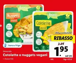 Lidl Vemondo Cotolette o nuggets vegani offerta