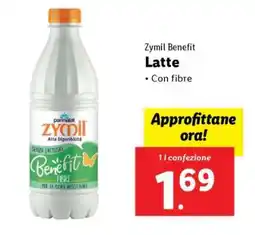 Lidl Zymil Benefit Latte offerta