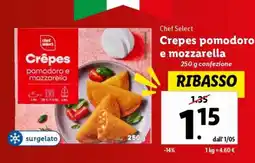 Lidl Chef Select Crepes pomodoro e mozzarella offerta