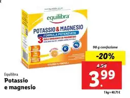 Lidl EQUILIBRA Potassio e magnesio offerta